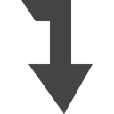 Free Level Down Bold Icon