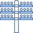 Free Lichter Scheinwerfer Stadionlicht Symbol