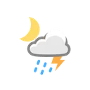Free Light Rain Thunder Icon