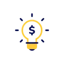 Free Light bulb with money  Icon