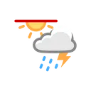 Free Light Rain Thunder Icon