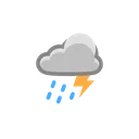 Free Light Rain Thunder Icon