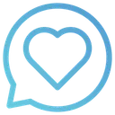 Free Like Chat Heart Icon