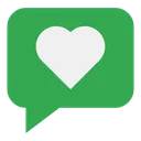 Free Like Heart Speech Bubble Icon