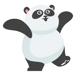 Free Lindo panda feliz  Icono