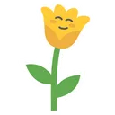 Free Lindo personaje de flor feliz  Icono