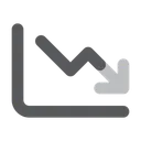 Free Decrease Decline Line Icon