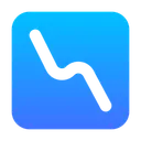 Free Line Down  Icon