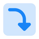 Free Line Down  Icon