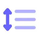 Free Formato Linea Interlineado Icono