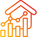 Free Liniendiagramm Immobilien Analytik Symbol