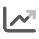 Free Liniendiagramm nach oben  Symbol