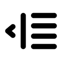 Free Linker Einzug  Symbol