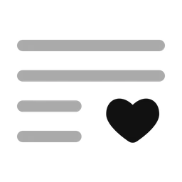 Free List heart  Icon