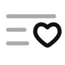 Free List Heart Minimalistic Icon