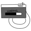 Free Black Monochrome Page Loading Illustration Loading Screen Website Loading Icon