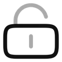 Free Lock Keyhole Minimalistic Unlocked Icon