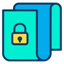 Free Lock Protected Document Secure File Icon