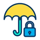 Free Protection Rain Protection Lock Umbrella Icon