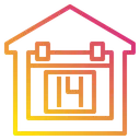Free House Calendar Stay At Home Icon