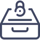 Free Locked File Box Icon