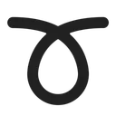 Free Schleife Hoch Kontrast Symbol