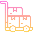 Free Logistics Trolley Package Icon