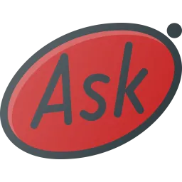 Free Ask Logo Icon - Download in Colored Outline Style