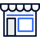 Free Loja Azul Preto Linear Icon