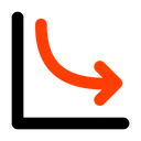 Free Decline Down Decrease Icon