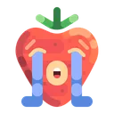 Free Loudly Crying Strawberry Crying Icon