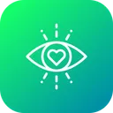 Free Love Eye Heart Icon