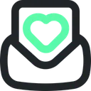 Free Heart Letter Message Icon