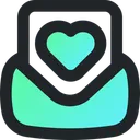 Free Heart Letter Message Icon