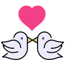 Free Cartoon Love Bird Icon