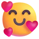Free Face With Hearts Icon