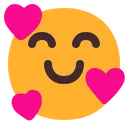 Free Face With Hearts Icon
