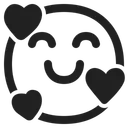 Free Face With Hearts Icon