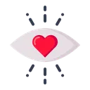 Free Love Eye Heart Icon