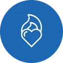 Free Love Heart Fire Icon
