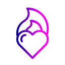 Free Love Heart Fire Icon