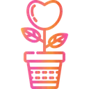 Free Love Plant Plant Pot Valentines Day Icon