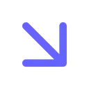Free Lower Right Arrow  Icon