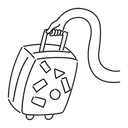 Free White Line Carry A Suitcase Illustration Luggage Transportation Suitcase Handling Icon