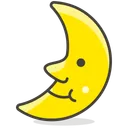 Free Lune Visage Smiley Icône