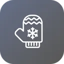 Free Luvas Natal Frio Icon