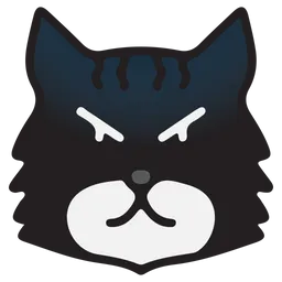 Free Mad Cat Emoji Icon