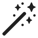 Free Wand High Contrast Icon