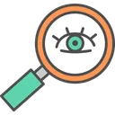 Free Magnifier Eye Icon