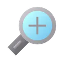 Free Plus Magnifying Glass Icon